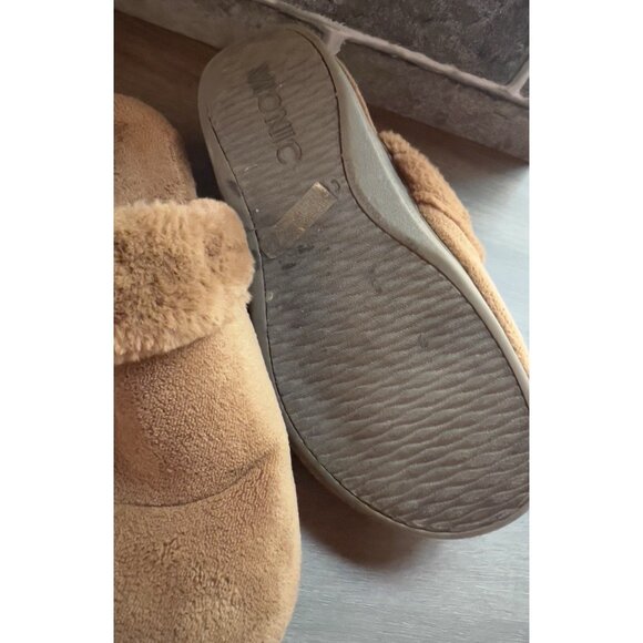 Vionic Marielle Tan ortho mule slipper Size 7 womens Faux Fur - Picture 11 of 11